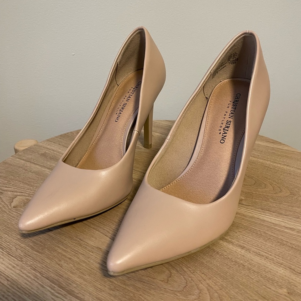 Christian Siriano nude pumps, size 8.5